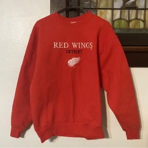 Vintage Detroit Red Wings Salem Sportswear Stitched Crewneck Size Large